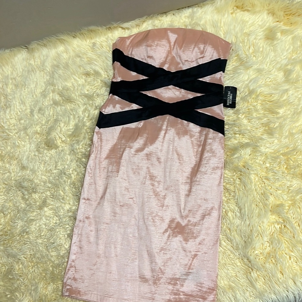 NWT, pink and blk cocktail dress